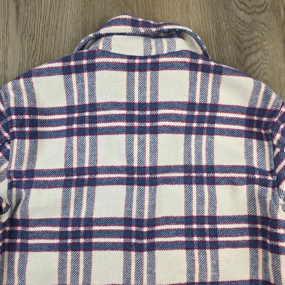 Joie Plaid Wool Blend Button Up Jacket Size S - image 5